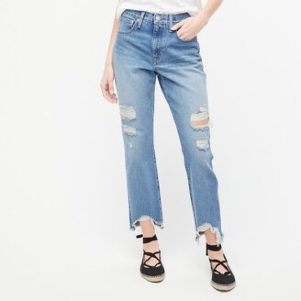NWT: J. Crew 28P Slouchy boyfriend jean in Rocky wash